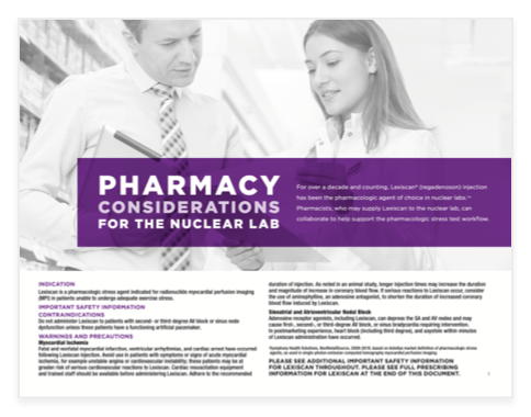 Download the pharmacy considerations for the nuclear lab brochure